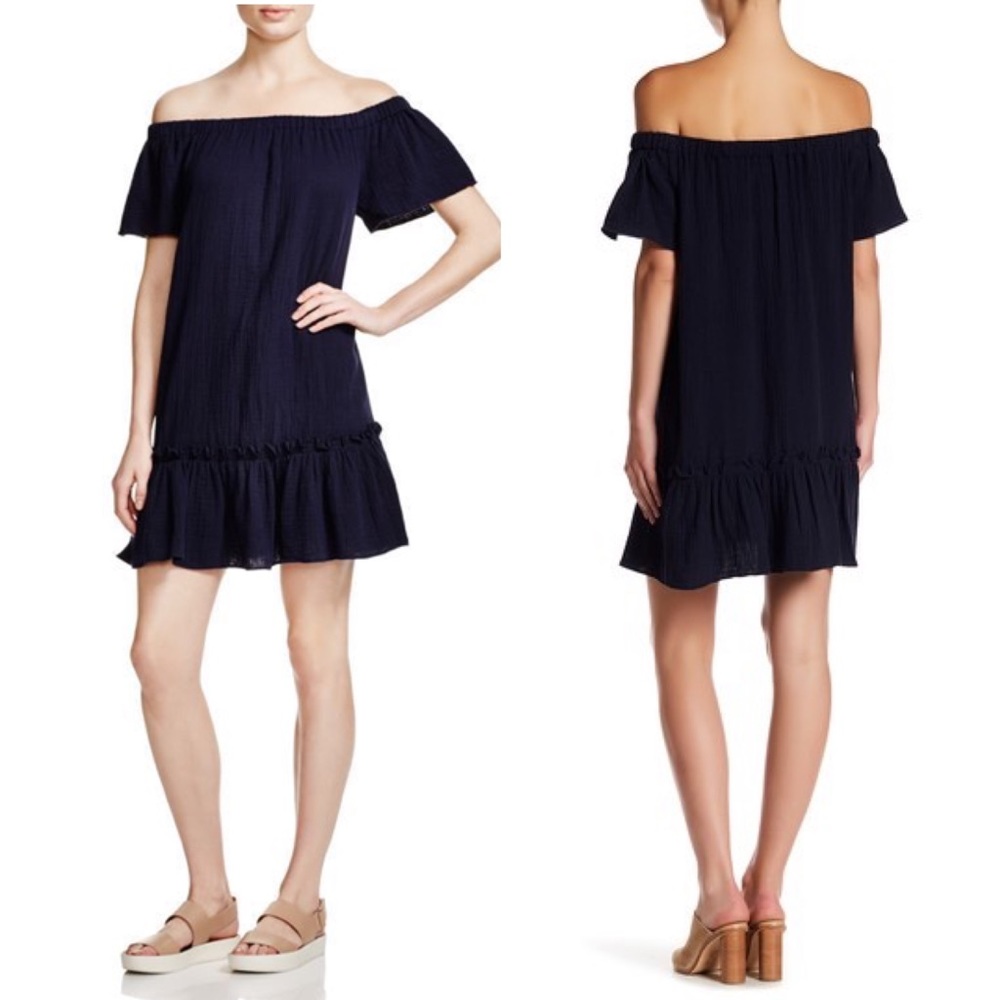 NWT Rebecca Taylor Off the Shoulder Gauze Dress